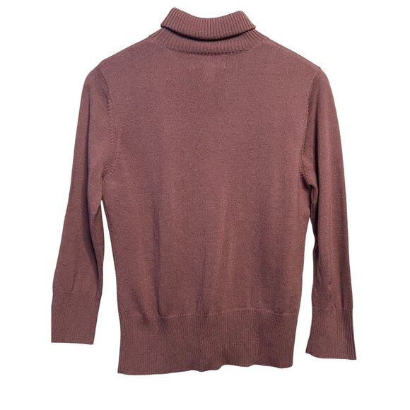 Banana Republic Women's M Turtleneck Extra Fine Italian Merino Wool Sweater Soft - Picture 2 of 13